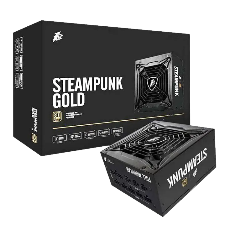 1STPLAYER SteamPunk 650W 80 Plus Gold Full Modular Gaming Power Supply Image
