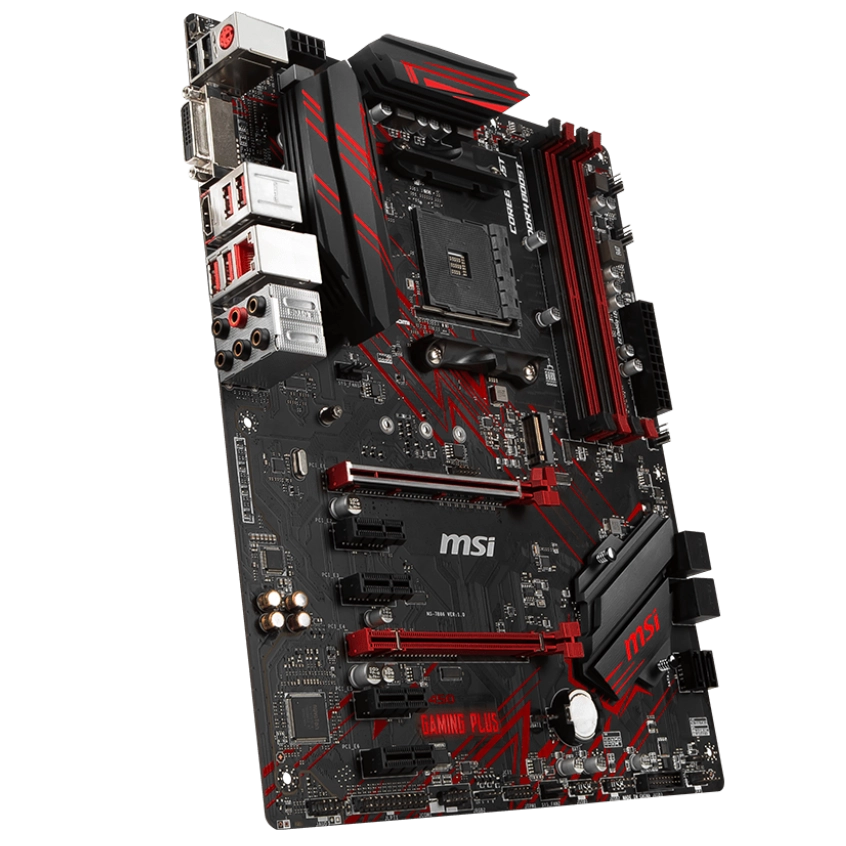 MSI M/Board AMD 1st/2nd/3rd Gen Ryzen AM4 CPU B450 Gaming Plus Image