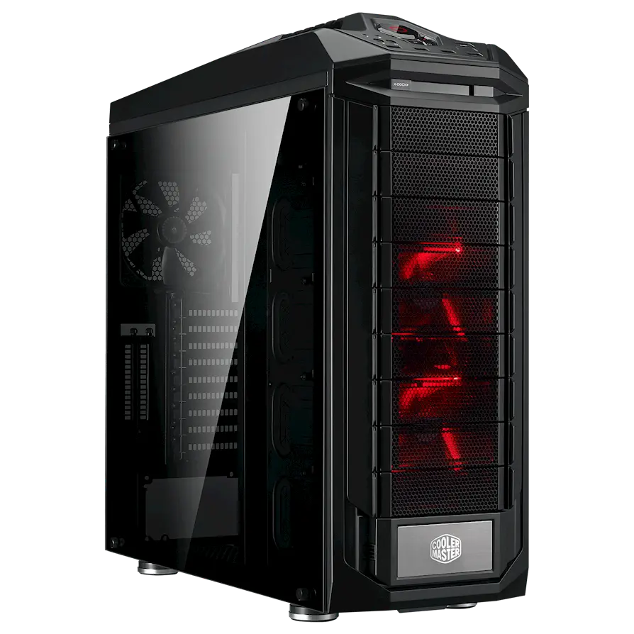 Cooler Master Trooper SE Full-Tower Casing - Tempered Glass, VGA Vertical Display, Carrying Handle, LED, USB 3.0 Image