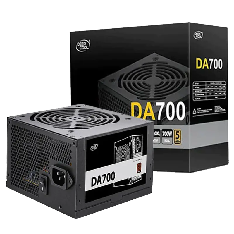 DeepCool DA700 80 Plus Bronze Certified 700W Power Supply, ATX12V, 120mm PWM Silent Fan Image