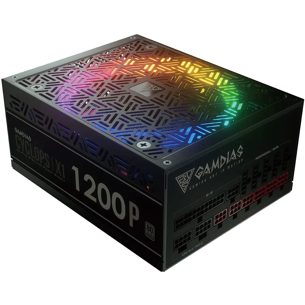GAMDIAS Cyclops X1-1200P 80 Plus Platinum Certified Power Supply Image