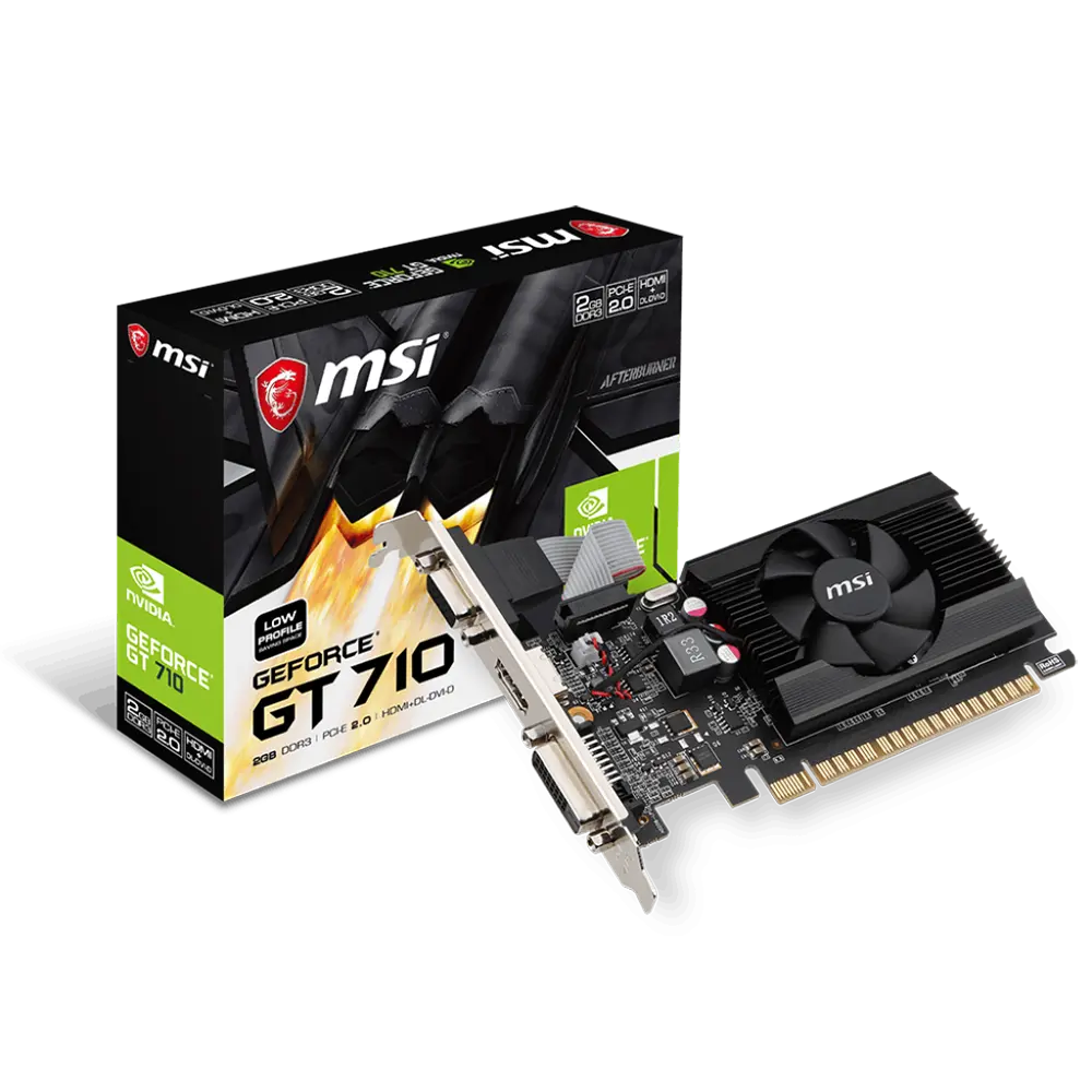 MSI GeForce GT 710 2GD3 LP Graphics Card Image