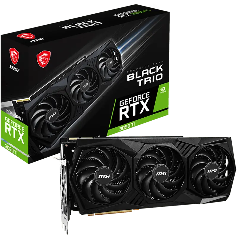 MSI GeForce RTX 3090 Ti BLACK TRIO 24G Graphics Card Image