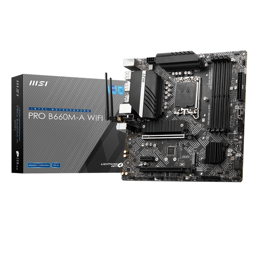 MSI M/Board Pro B660M-A WIFI Intel 12th Gen - Main Image
