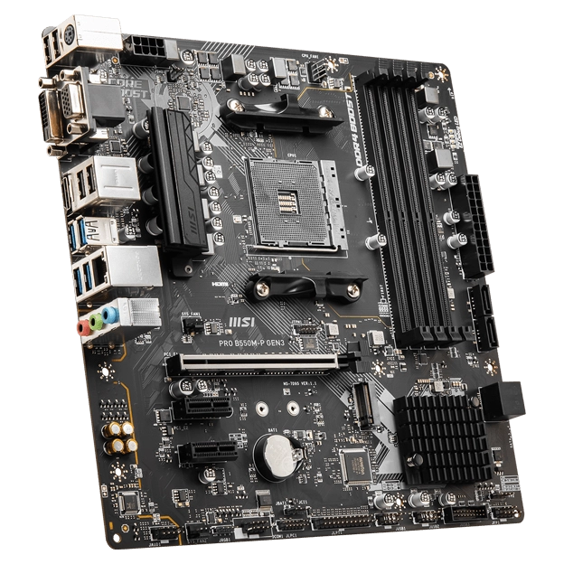 MSI M/Board AMD 3rd Gen Ryzen AM4 CPU B550M-P Gen3 Image